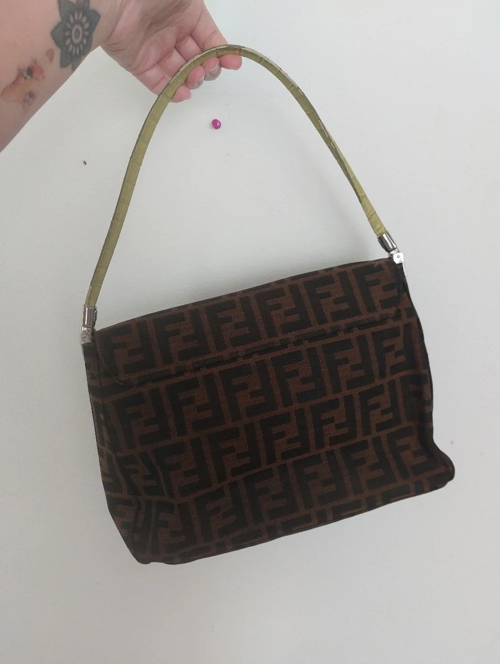 Brown Zucca Monogram Flap Baguette Bag - Picture 7 of 11